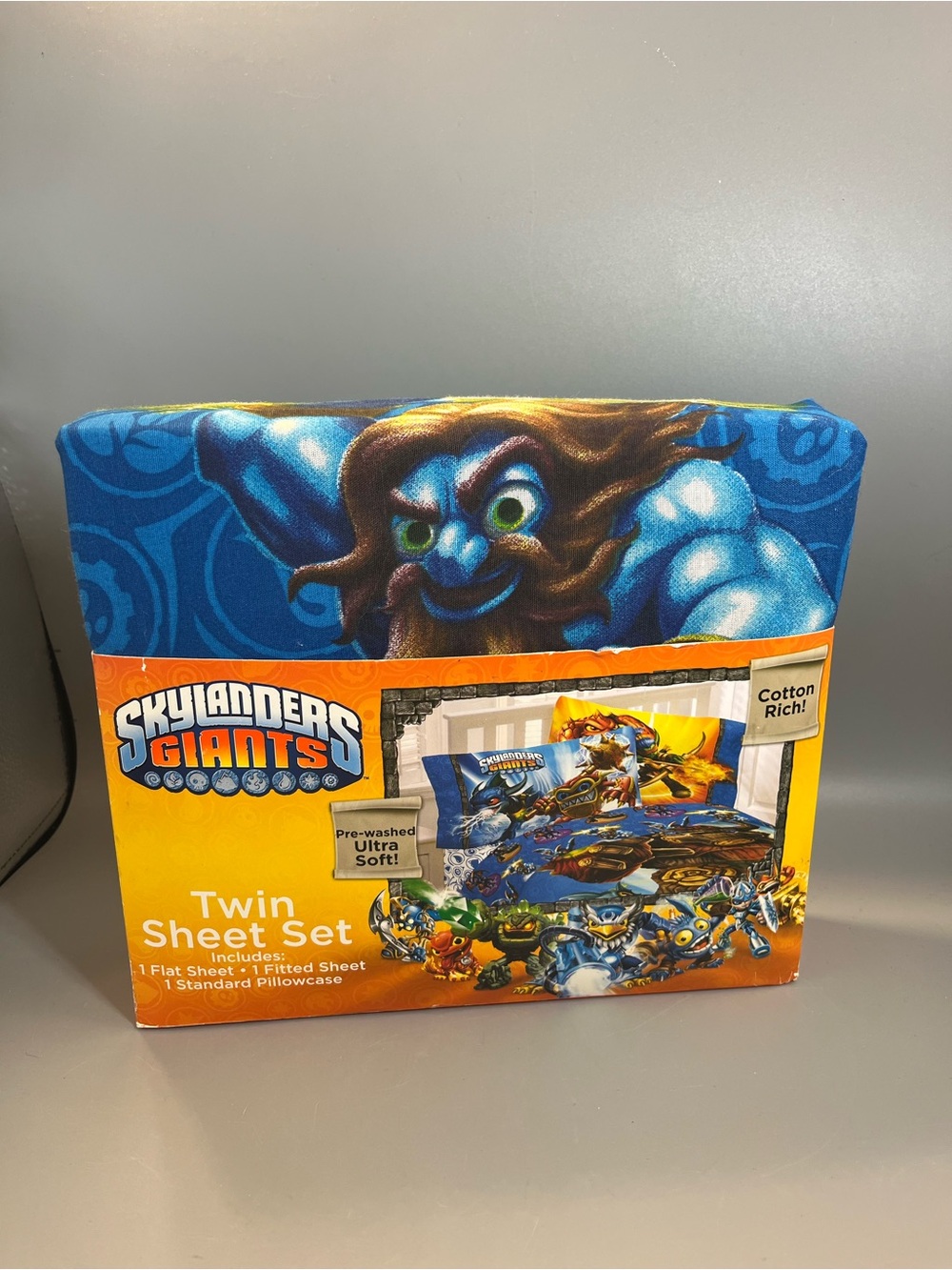 NEW NOS 2013 Skylanders Giants TWIN Fitted, Flat  Sheets & Pillowcase Set Sky